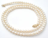 Pearl Necklace With 14K Gold Clasp 24" - The Jewelry Lady's Store