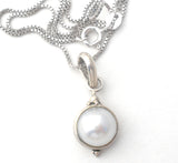 Pearl Pendant Necklace Sterling Silver - The Jewelry Lady's Store