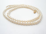 Pearl Necklace With 14K Gold Clasp 24" - The Jewelry Lady's Store