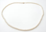 Pearl Necklace With 14K Gold Clasp 24" - The Jewelry Lady's Store