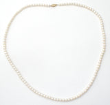 Pearl Necklace With 14K Gold Clasp 24" - The Jewelry Lady's Store