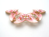 Pink Enamel Butterfly Brooch Pin Vintage - The Jewelry Lady's Store
