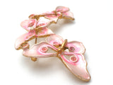 Pink Enamel Butterfly Brooch Pin Vintage - The Jewelry Lady's Store