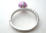 Pink Pearl Ring Sterling Silver Size 8 - The Jewelry Lady's Store
