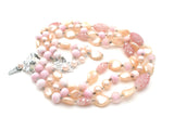 Pink Triple Strand Glass Bead Necklace - The Jewelry Lady's Store