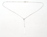 Platinum Lariat Style Bar Necklace - The Jewelry Lady's Store