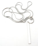 Platinum Lariat Style Bar Necklace - The Jewelry Lady's Store