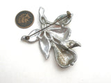 Pot Metal Pear Enamel & Rhinestone Brooch Pin Vintage - The Jewelry Lady's Store