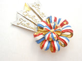 Silson French Cockade Enamel Fur Clip Vintage - The Jewelry Lady's Store
