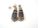 Navajo Rick Tolino Earrings with Inlay Gemstones - The Jewelry Lady's Store