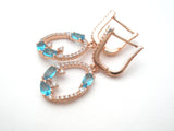 Rose Gold Over Sterling Cubic Zirconia Earrings
