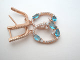 Rose Gold Over Sterling Cubic Zirconia Earrings