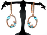 Rose Gold Over Sterling Cubic Zirconia Earrings