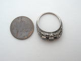 Sapphire Ring Sterling Silver Size 7 Vintage