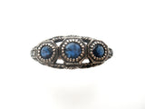 Sapphire Ring Sterling Silver Size 7 Vintage