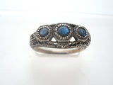 Sapphire Ring Sterling Silver Size 7 Vintage