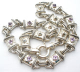Simon Sebbag Amethyst Necklace Sterling Silver 18"