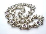 Simon Sebbag Amethyst Necklace Sterling Silver 18"