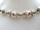 Simon Sebbag Amethyst Necklace Sterling Silver 18"