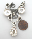 Smoky Topaz & Mother Of Pearl Lavalier Necklace - The Jewelry Lady's Store