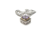 Sterling Silver 10K Gold Amethyst Necklace - The Jewelry Lady's Store