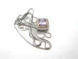 Sterling Silver 10K Gold Amethyst Necklace - The Jewelry Lady's Store