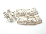 Sterling Silver 950 Cannetille Filigree Earrings