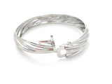 Sterling Silver Bangle Bracelet Italian LIRM - The Jewelry Lady's Store