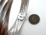 Sterling Silver Bangle Bracelet Italian LIRM - The Jewelry Lady's Store
