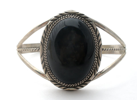Sterling Silver Black Onyx Cuff Bracelet