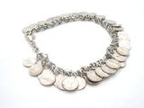 Sterling Silver Coin Charm Bracelet Vintage - The Jewelry Lady's Store
