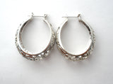 Sterling Silver Cut Out Hoop Earrings