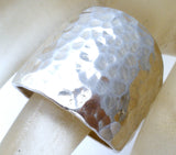 Sterling Silver Hammered Band Ring Size 9 Vintage - The Jewelry Lady's Store