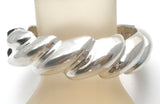 Taxco Sterling Silver Hinged Bangle Bracelet Vintage - The Jewelry Lady's Store