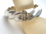 Taxco Sterling Silver Hinged Bangle Bracelet Vintage - The Jewelry Lady's Store