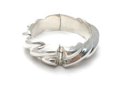 Taxco Sterling Silver Hinged Bangle Bracelet Vintage - The Jewelry Lady's Store