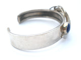 Sterling Silver Lapis Lazuli Modernist Studio Cuff Bracelet