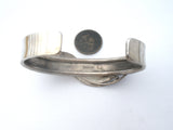 Sterling Silver Lapis Lazuli Modernist Studio Cuff Bracelet