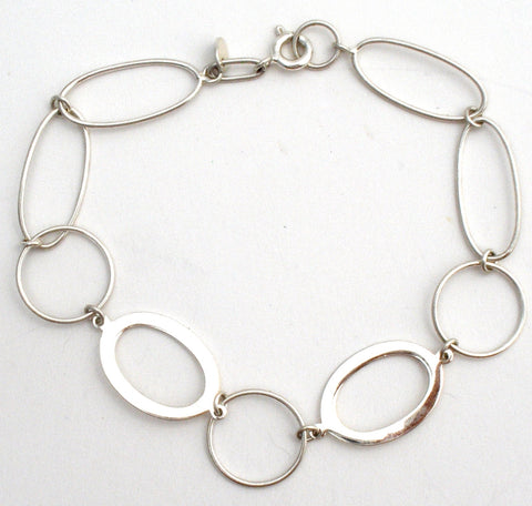 Sterling Silver Link Bracelet 7.5"