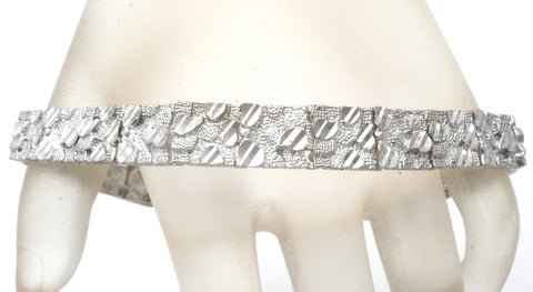 Sterling Silver Nugget Bracelet 8" Long