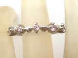 Sterling Silver Pink Ice Heart Ring Size 7.75 - The Jewelry Lady's Store