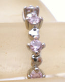 Sterling Silver Pink Ice Heart Ring Size 7.75 - The Jewelry Lady's Store