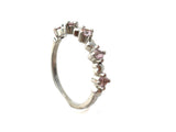 Sterling Silver Pink Ice Heart Ring Size 7.75 - The Jewelry Lady's Store
