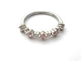 Sterling Silver Pink Ice Heart Ring Size 7.75 - The Jewelry Lady's Store