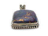 Sterling Silver Purple Copper Turquoise Pendant