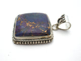 Sterling Silver Purple Copper Turquoise Pendant