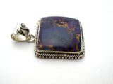 Sterling Silver Purple Copper Turquoise Pendant