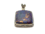 Sterling Silver Purple Copper Turquoise Pendant