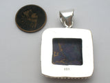 Sterling Silver Purple Copper Turquoise Pendant