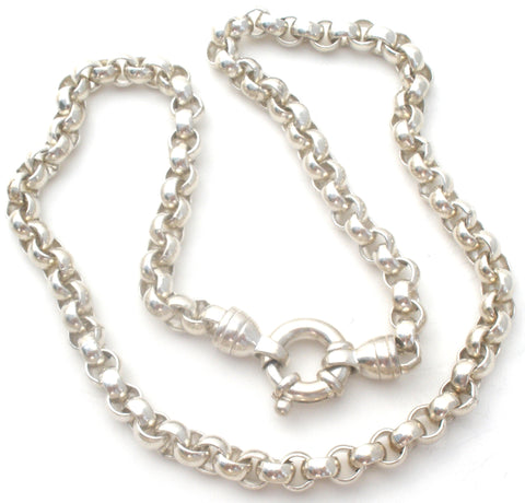 Sterling Silver Rolo Chain Necklace 18"